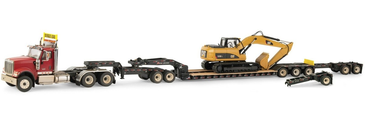 1:50 Diecast Masters International HX520 Semi w/Lowboy & CAT 320DL