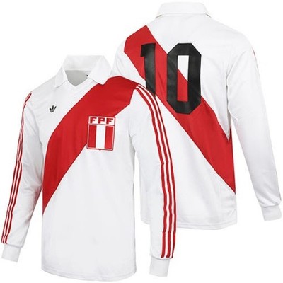 adidas PERU 1978 Remake Soccer Long Sleeve Jersey #10 ✓Multiple