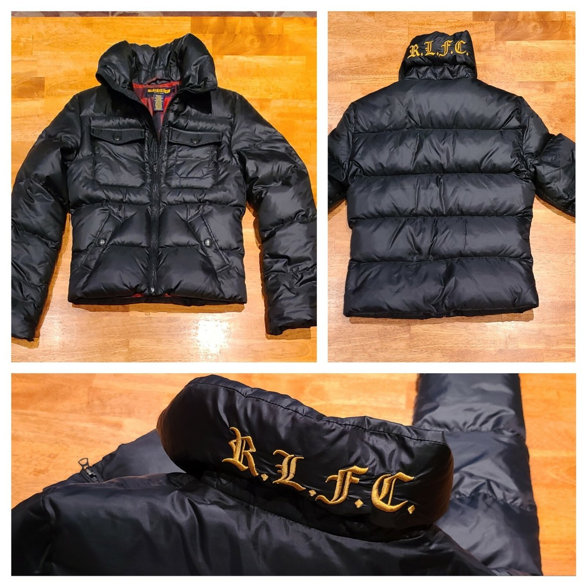 Ralph Lauren Rugby RLFC Puffer Down Insulated Jacket Black