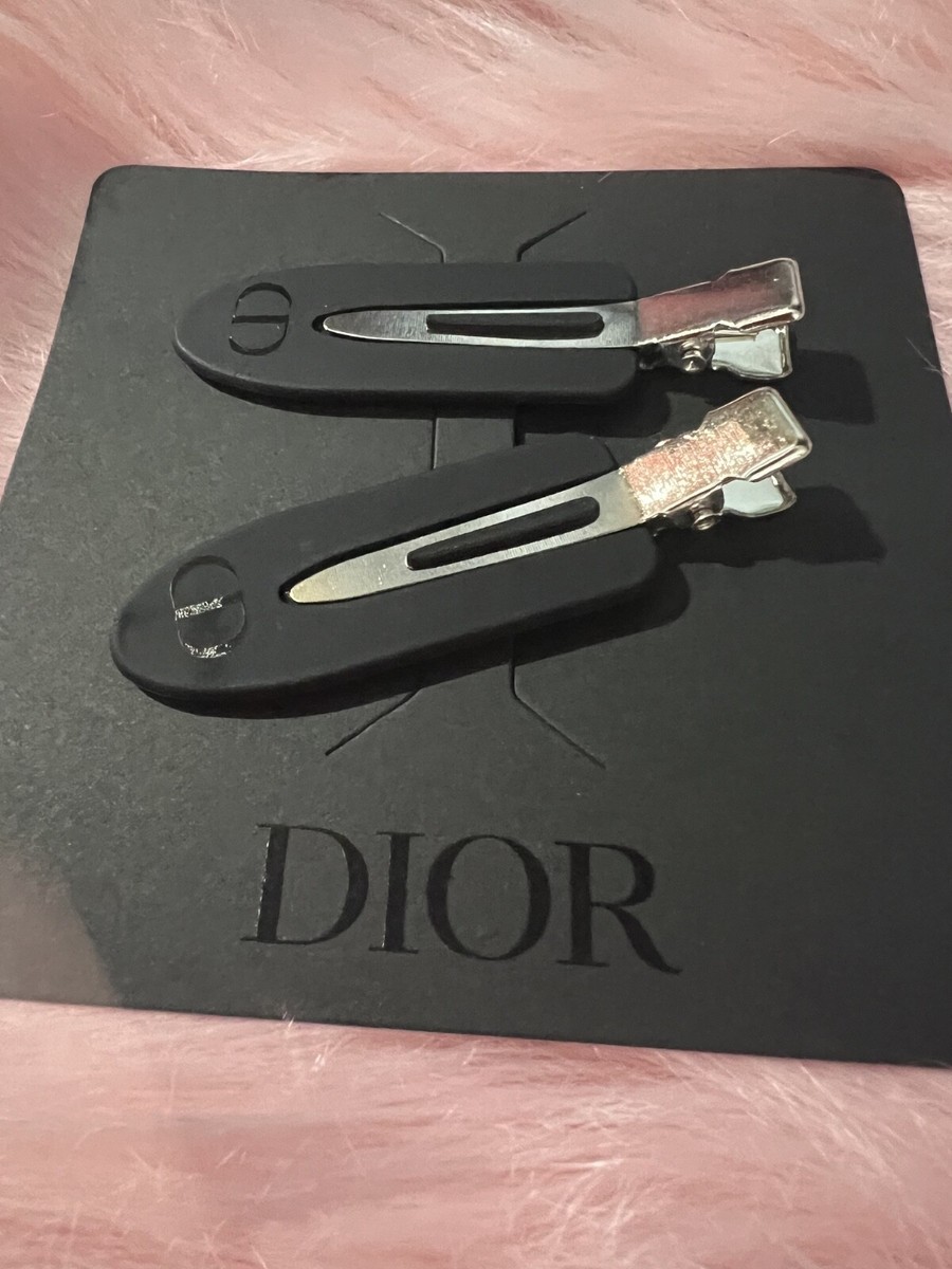 DIOR HAIR CLIPS Creaseless, no bend, no crease SET OF 2 BLACK hair