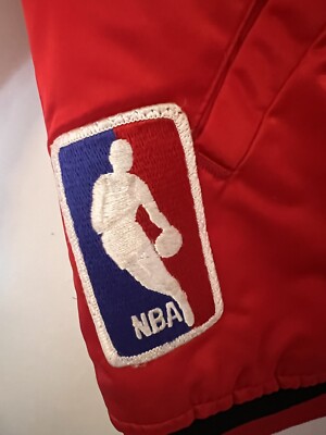 Vintage 80s Starter Chicago Bulls Jacket Red Snap Button Satin