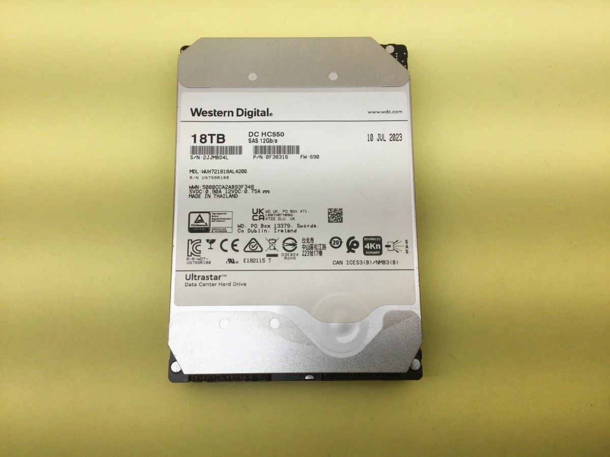 WD Ultrastar DC HC550 18TB 7.2K SAS 12Gb/s 3.5