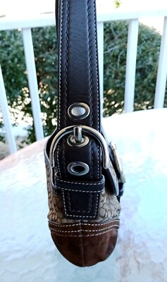 Coach SMALL F10925 Vintage Y2K Soho Brown Suede Leather