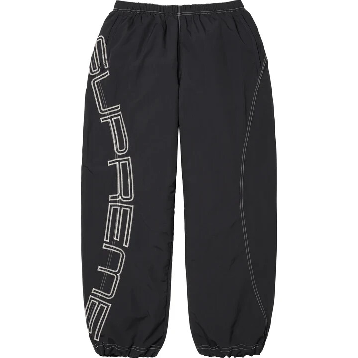 Supreme Spellout Embroidered Track Pant Black | eBay