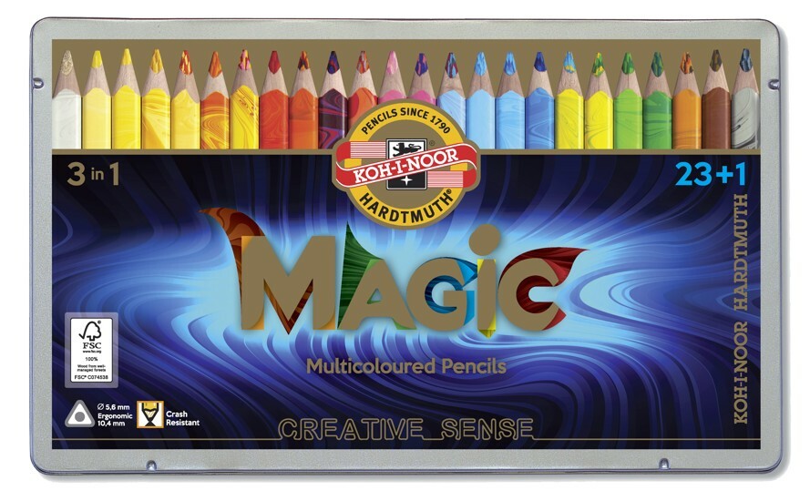 MAGIC Colored Jumbo Triangular PENCIL Set KOH-I-NOOR 3408