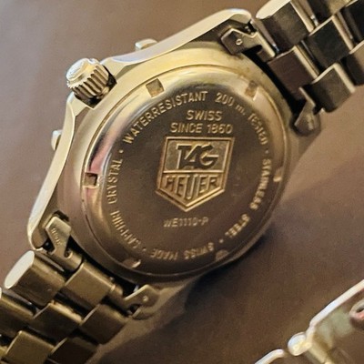 Vintage Tag Heuer Professional 2000 WE1110-R Quartz Date Black