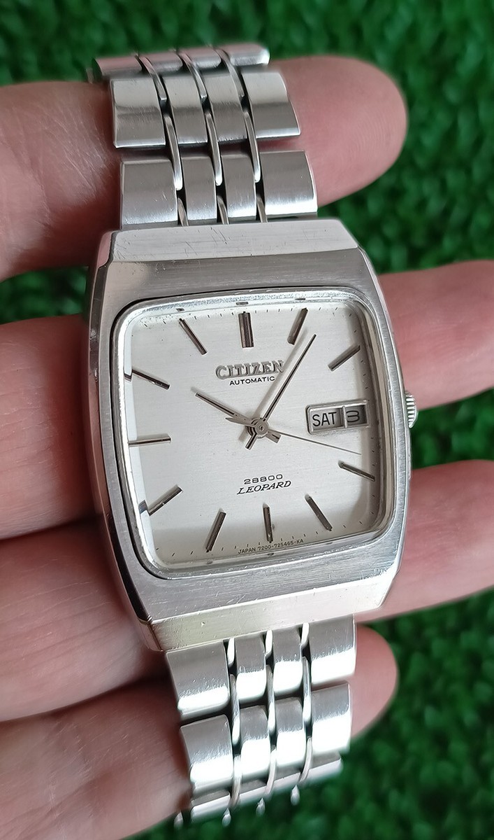 VINTAGE CITIZEN LEOPARD 28800 SQUARE CASE & ORIGINAL DIAL