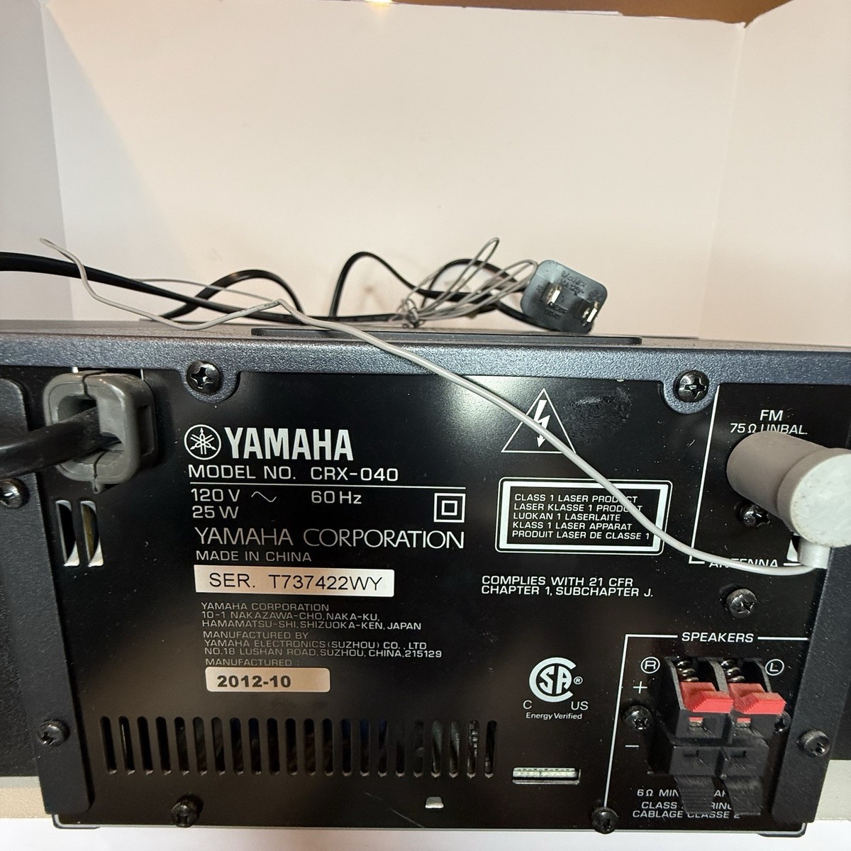 Yamaha CRX-040 CD Receiver - with Speakers - Parts Only - | eBay
