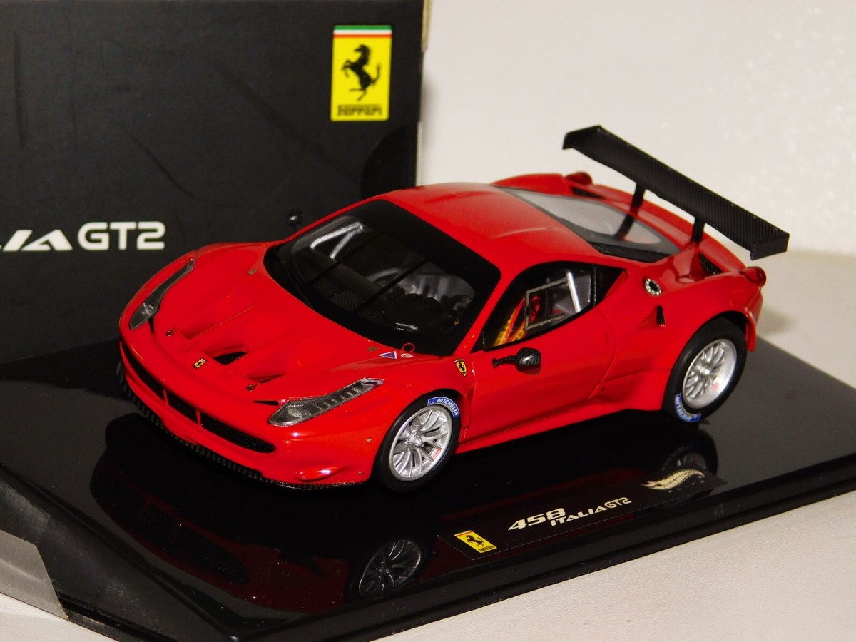FERRARI 458 ITALIA GT2 RED HOT WHEELS ELITE X2861 1/43 | eBay