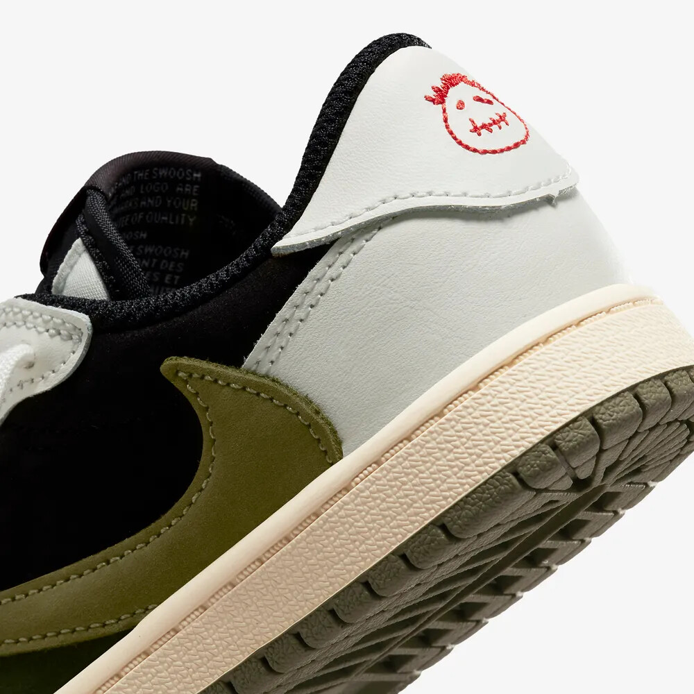 Travis Scott × Nike Women'sOlive 24 cm Women's Air Jordan 1 Low x