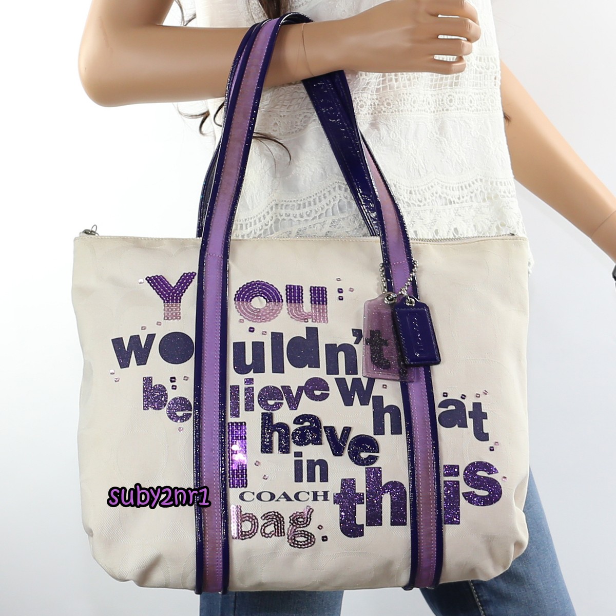 極美品】00s y2k coach bag poppy purple 2way Y2K Vintage Coach Bags