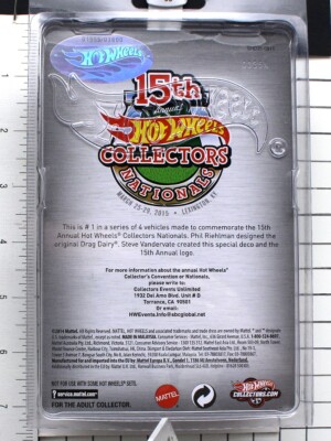 Hot Wheels 2015 15th Collectors Nationals, Drag Dairy, anodized