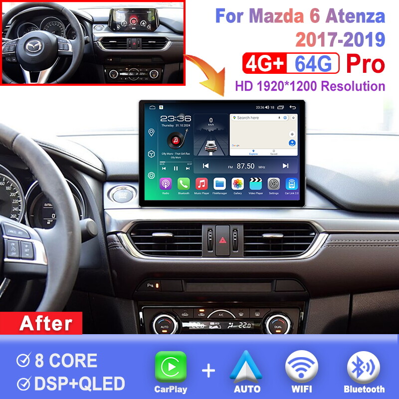 13.1 inch For Mazda 6 Atenza 2017-2019 Car Radio Carplay Android