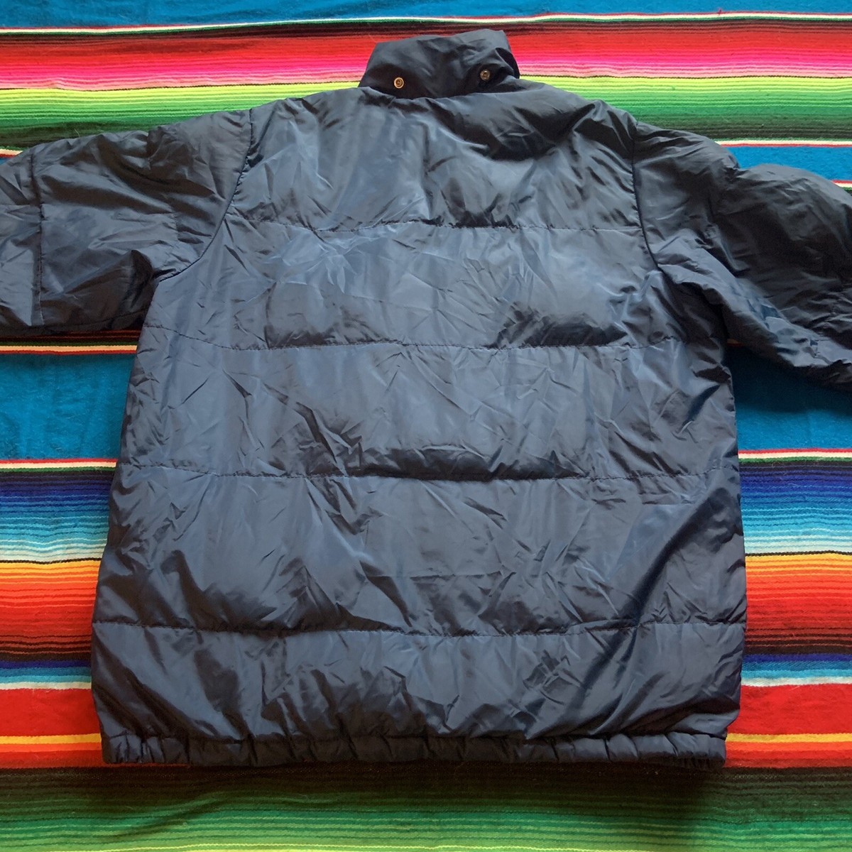 Vintage 70s REI Goose Down Puffer Jacket Size Mens Medium Navy