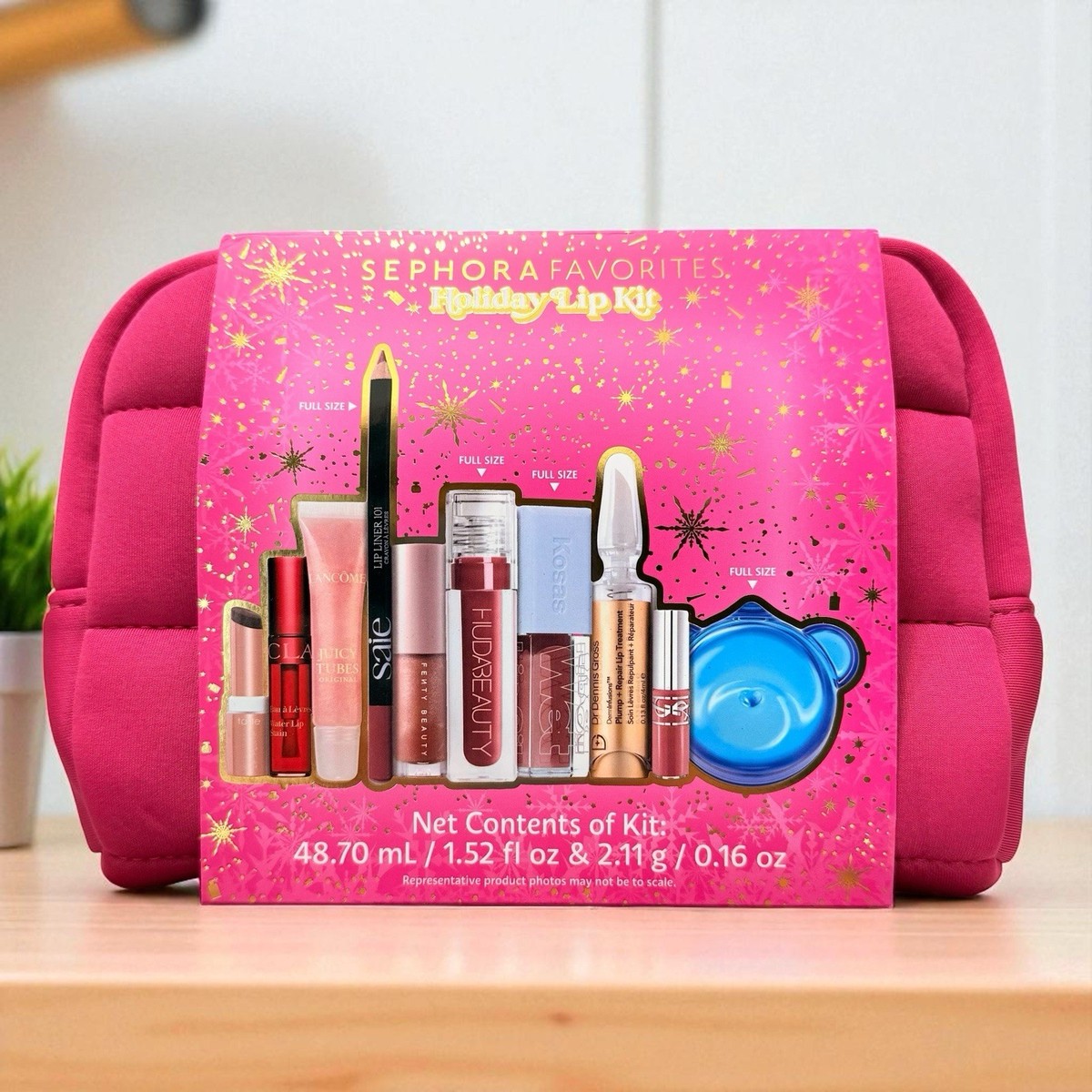 Sephora Favorites Lip Value Set Holiday 2025 10 Pc Bag Kit LIMITED