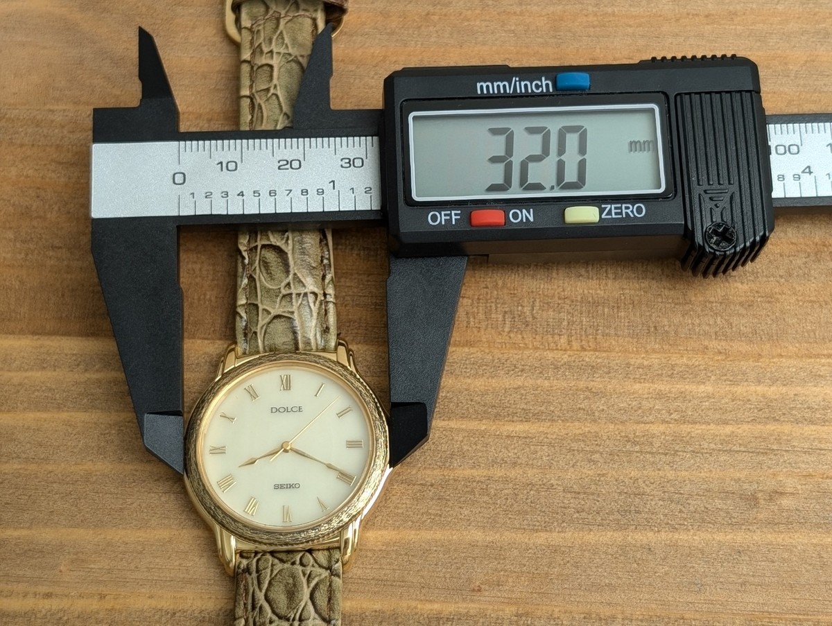 1992 SEIKO Dolce 8n41-6180 Gold Roman Dial Quartz Men's Watch