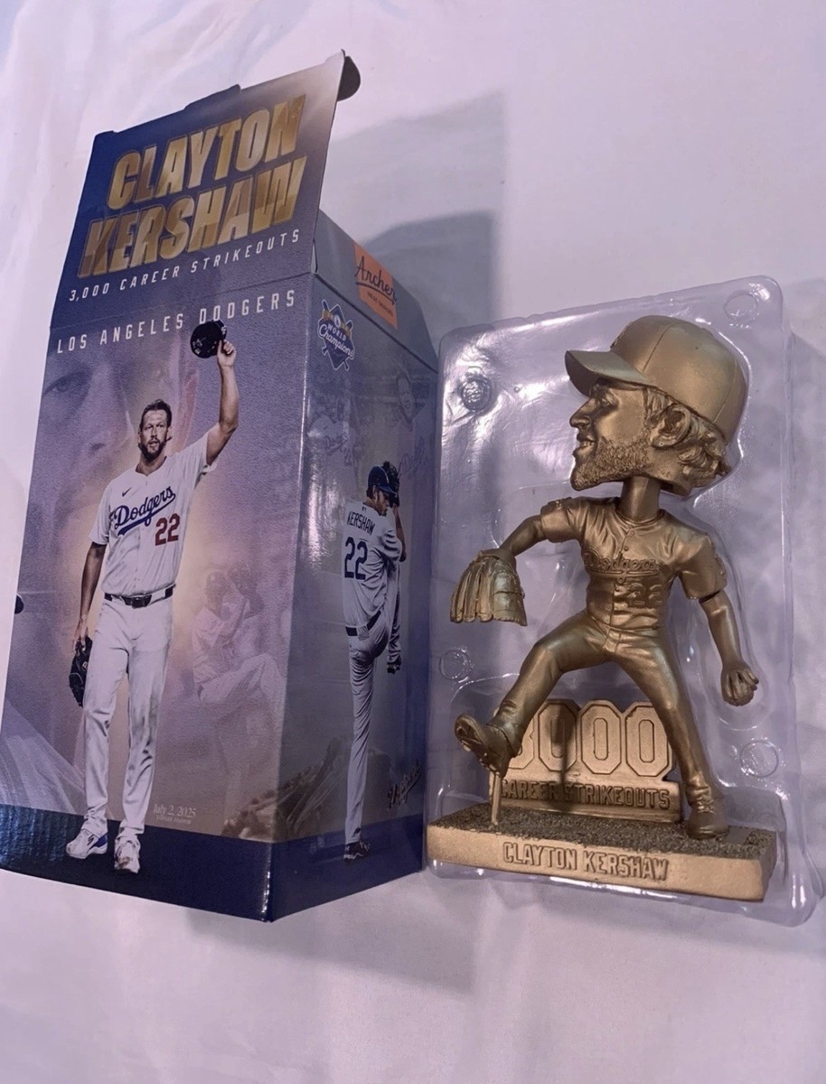 2025 LA Dodgers Clayton Kershaw 3000 Strikeouts *GOLD* Bobblehead