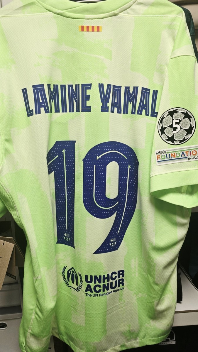 2024/25 Nike Barcelona #19 LAMINE YAMAL UCL Stadium Third Jersey