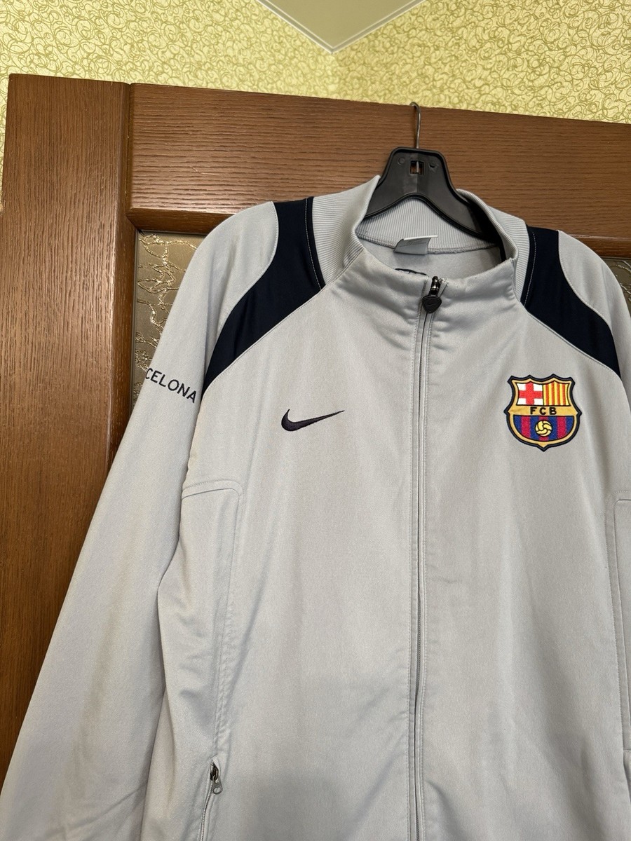 Nike FC Barcelona 2005 Vintage 3/4 Sleeve Training Jacket Grey