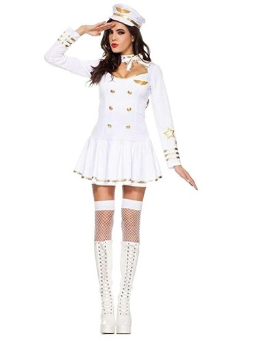 Music Legs Mile High Club Stewardess Woman's Costume Halloween
