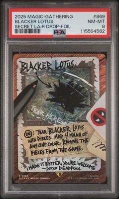 2025 MTG Deadpool Secret Lair #869 Blacker Lotus PSA 8 NM - MT | eBay