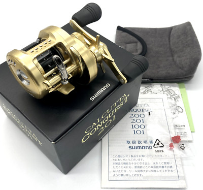 Shimano 14 CALCUTTA CONQUEST 201 Left Bait Casting Reel In Box