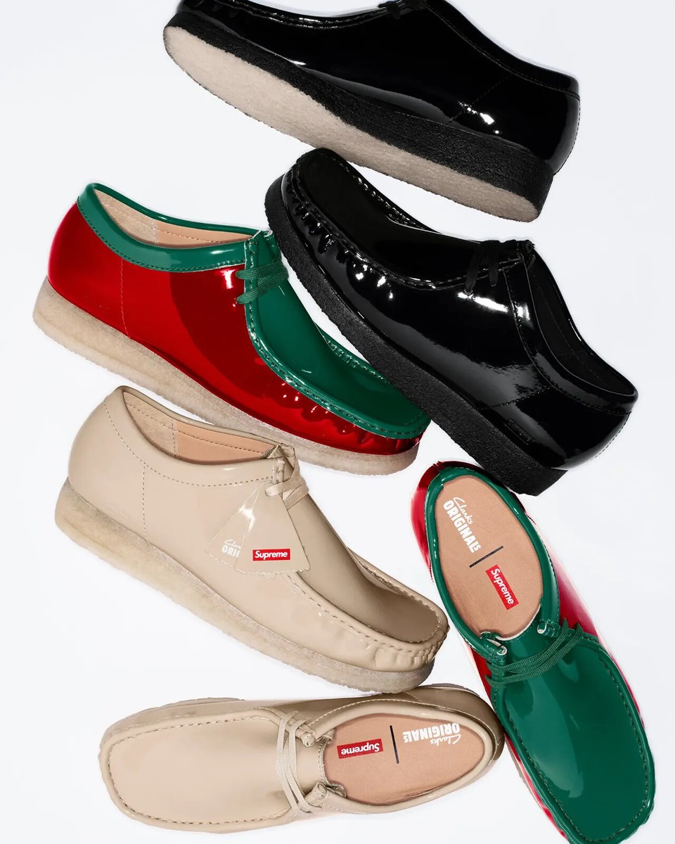 Supreme × Clarks Patent Leather Wallabee 2024 3colors Men's Size