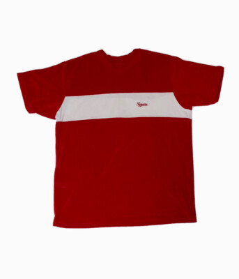 Red and White Supreme Cursive Tee Original | eBay