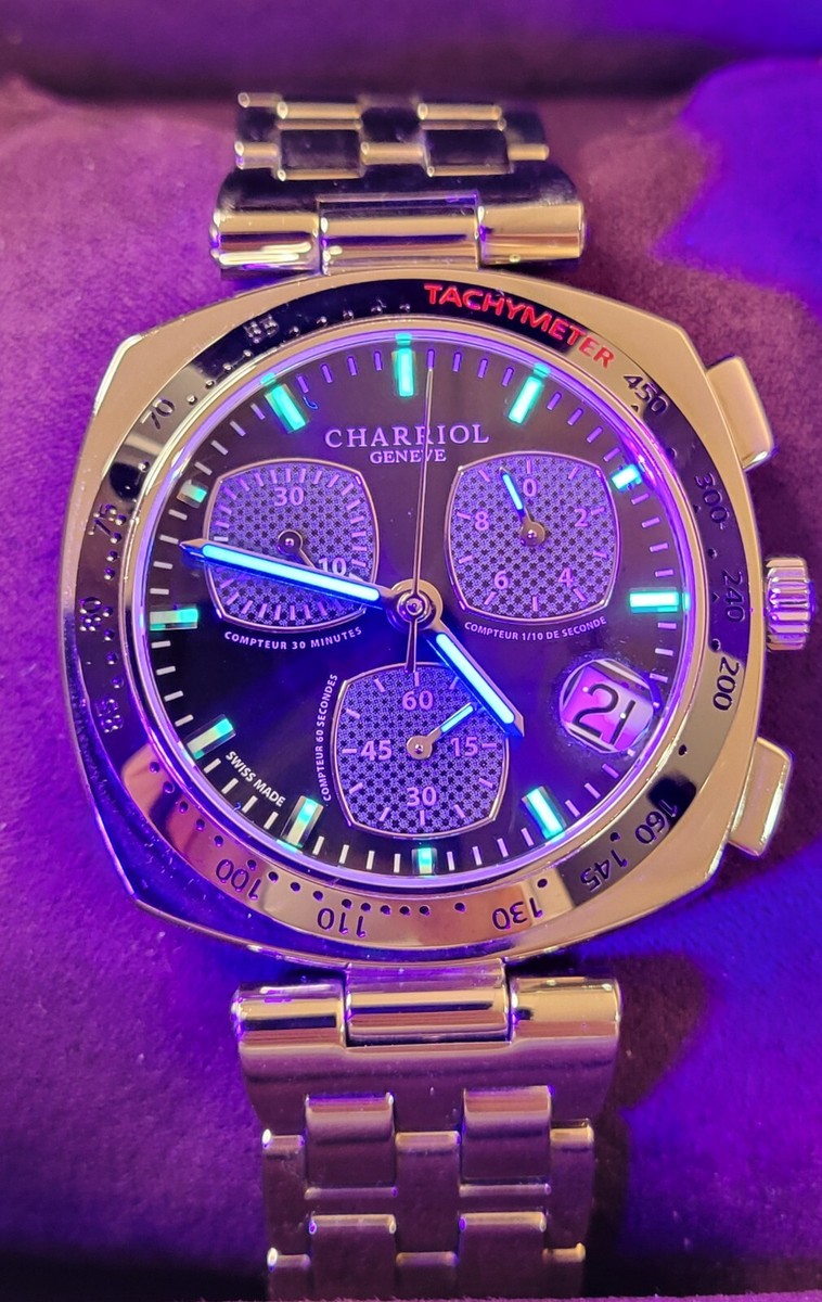 Charriol Geneve 40mm Alexcxl Chronograph 22 Jewels Quartz Men's