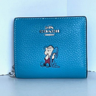 Coach x Peanuts 2025 Snap Wallet Linus CBN91 Snoopy 75th