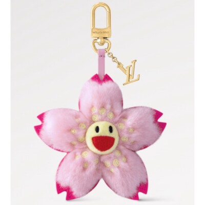 Louis Vuitton × Takashi Murakami Key Holder Cherry Blossom Pink