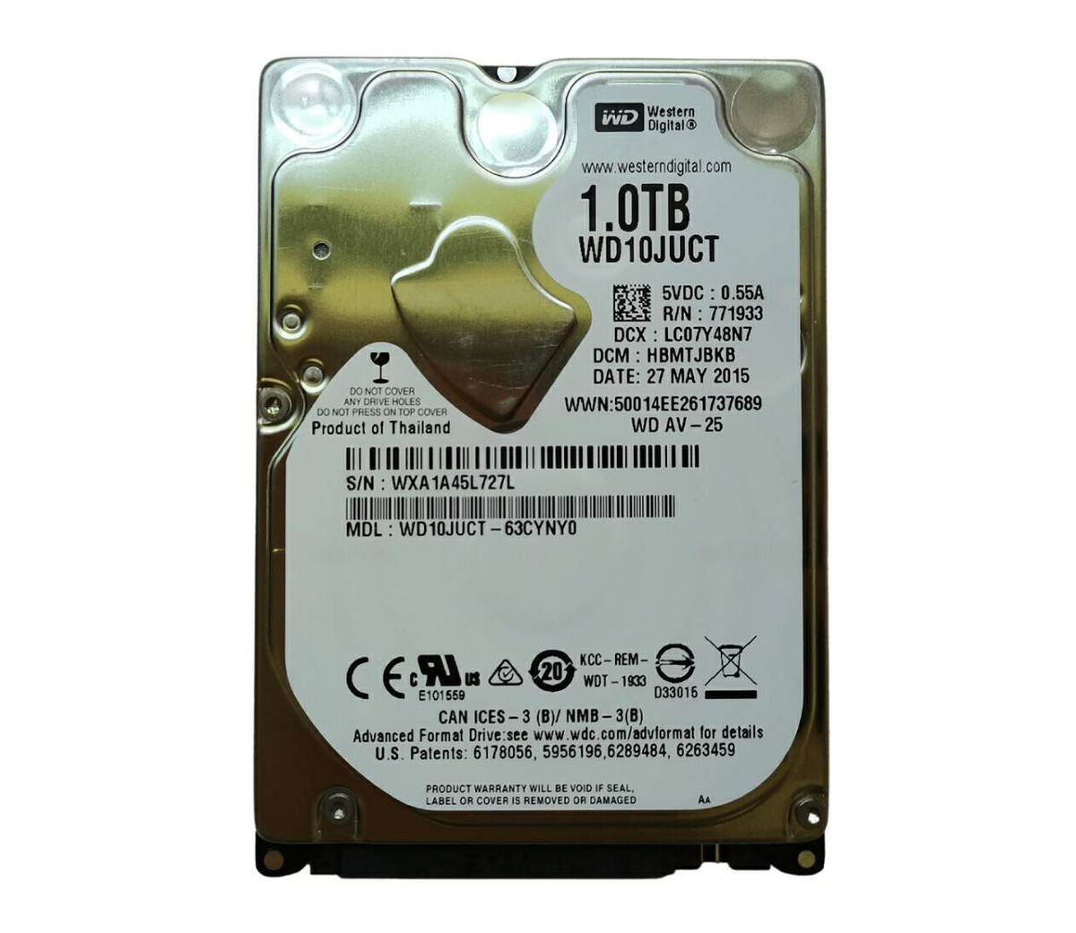 Western Digital 1TB WD10JUCT 5400RPM 16MB SATA 2.5