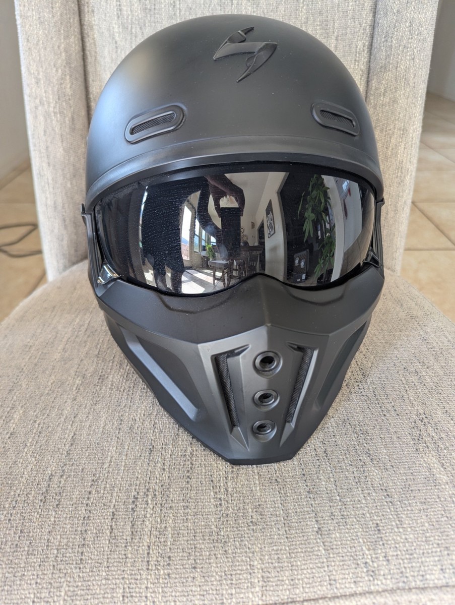 Scorpion Exo Covert-X Matte Black Open Face Helmet Motorcycle Size