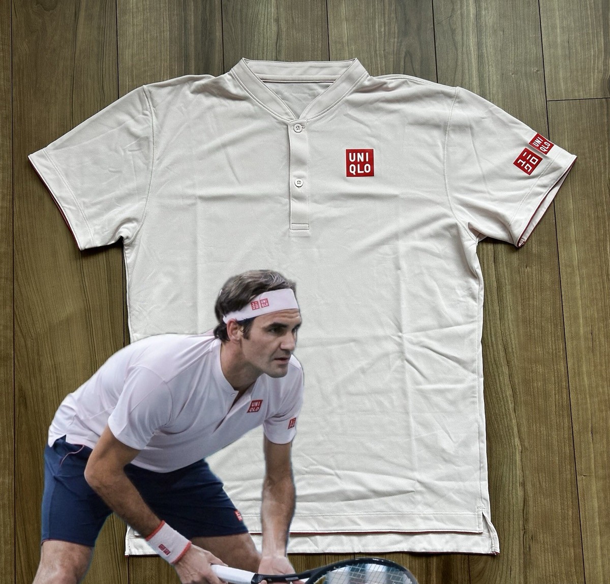 Roger Federer UNIQLO 2018 Basel Shirt size:S (JPN M) RF Shanghai