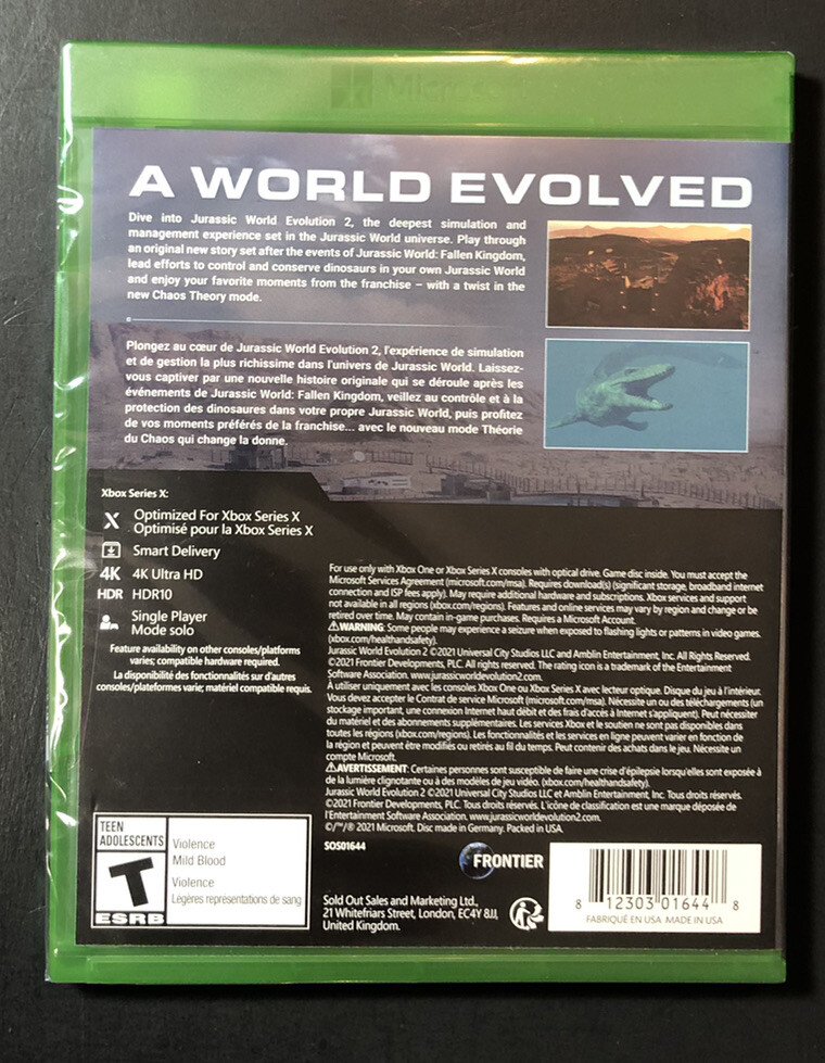 Jurassic World Evolution 2 (XBOX ONE / SERIES X) NEW | eBay