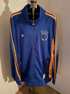 GOLDEN STATE WARRIORS Warmup Jacket ADIDAS Men's XL (L0NG) 3x NBA