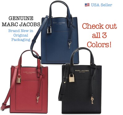 Marc Jacobs Micro Leather Tote Small Crossbody Purse Lock & Key