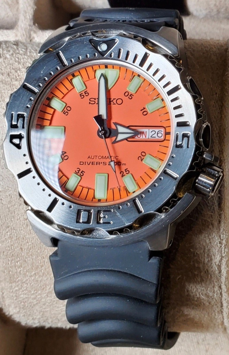 Seiko Monster Orange Men's Watch - SKX781 Clean RARE Discontinued