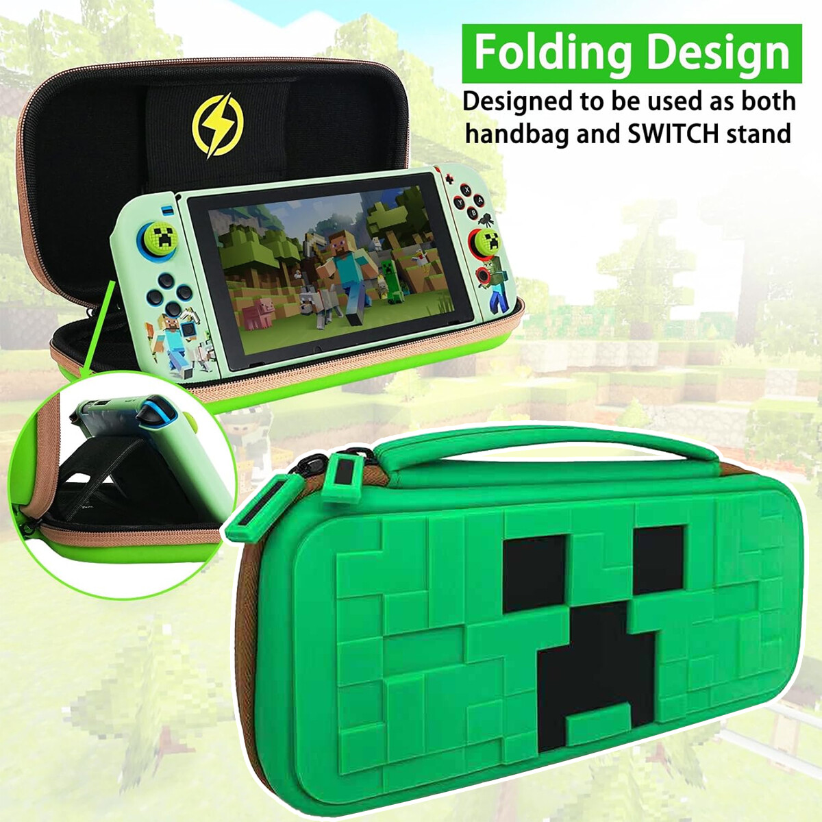 Travel Case Nintendo Switch Lite Case Minecraft 3D Nintendo Switch