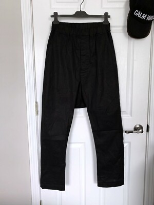 Rick Owens Mainline Forever Drawstring Long Pants Black Sz 46 | eBay