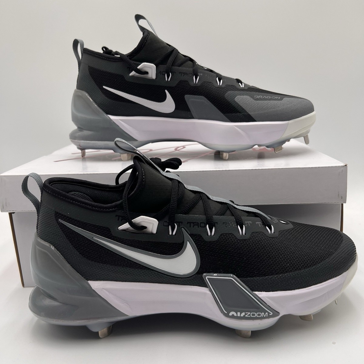 Nike Force Zoom Trout 9 Elite Mens 13 Baseball Cleats Metal Black