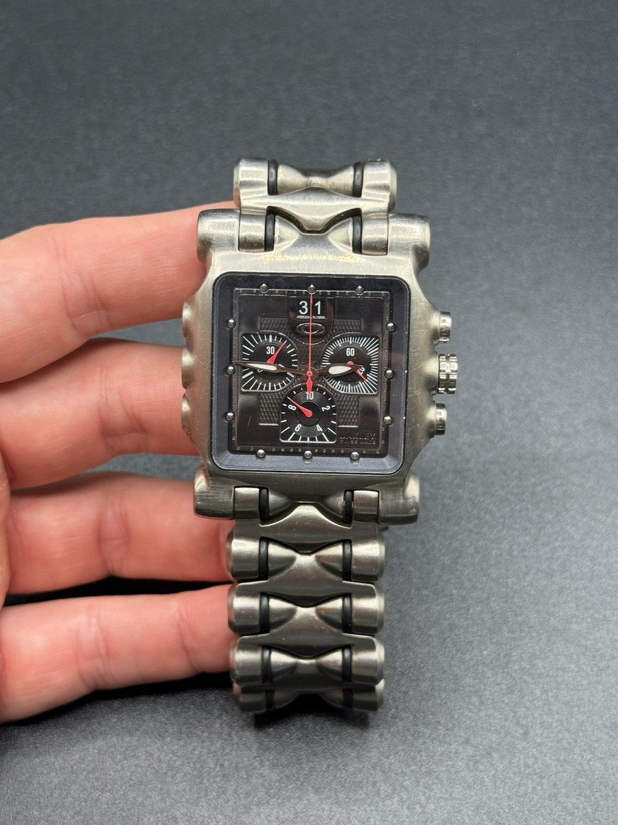 Oakley Minute Machine Titanium Black Dial Watch | eBay