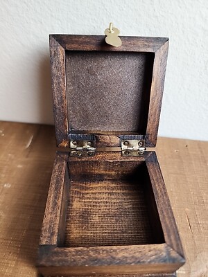 Handmade Wooden Trinket Box with Painted Tile El Viejo Arte Mini 3