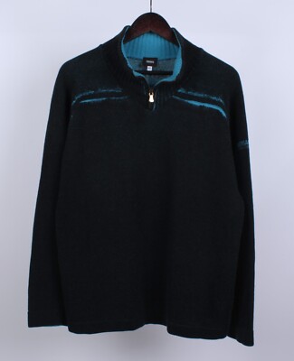 Mens VERSACE Jeans Couture Vintage Half Zip Wool Sweater Garment