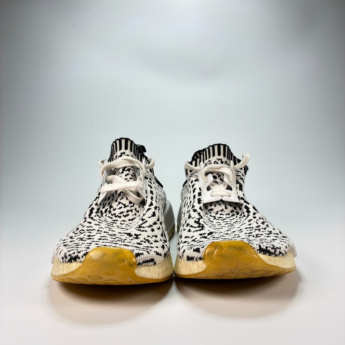 Adidas NMD R1 Primeknit Zebra Sashiko White Sneakers Shoes BZ0219