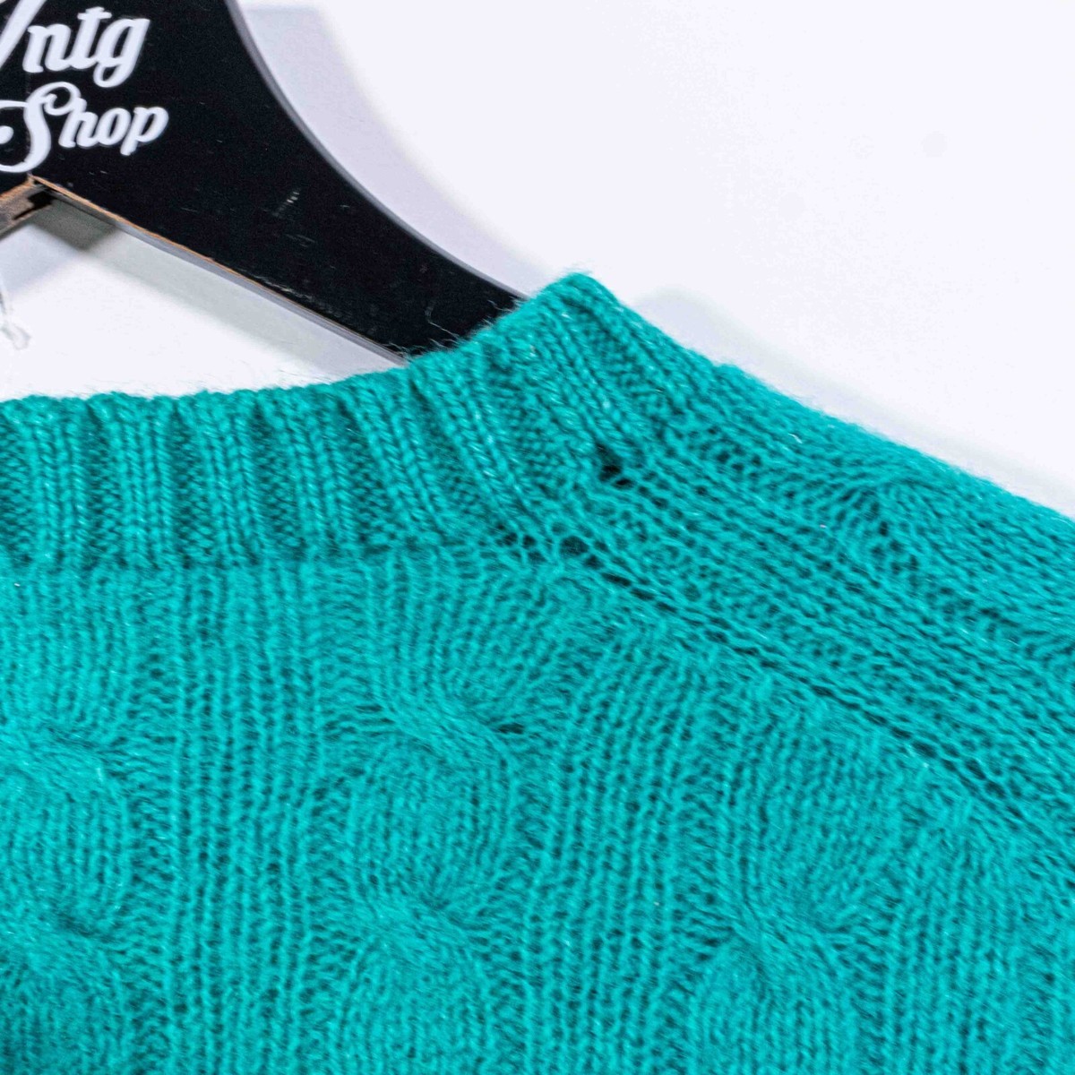 Brooks Brothers Shetland Wool Cable Knit Sweater Distressed Size