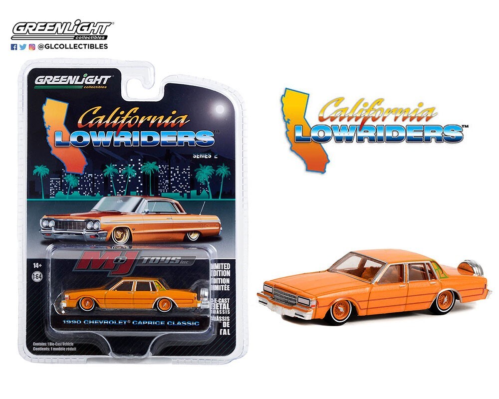 Greenlight 1:64 Lowriders 1990 Chevrolet Caprice Classic Orange