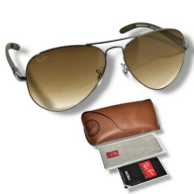 Ray Ban RB8307 004/51 Aviator Tech Carbon Fibre Silver Sunglasses