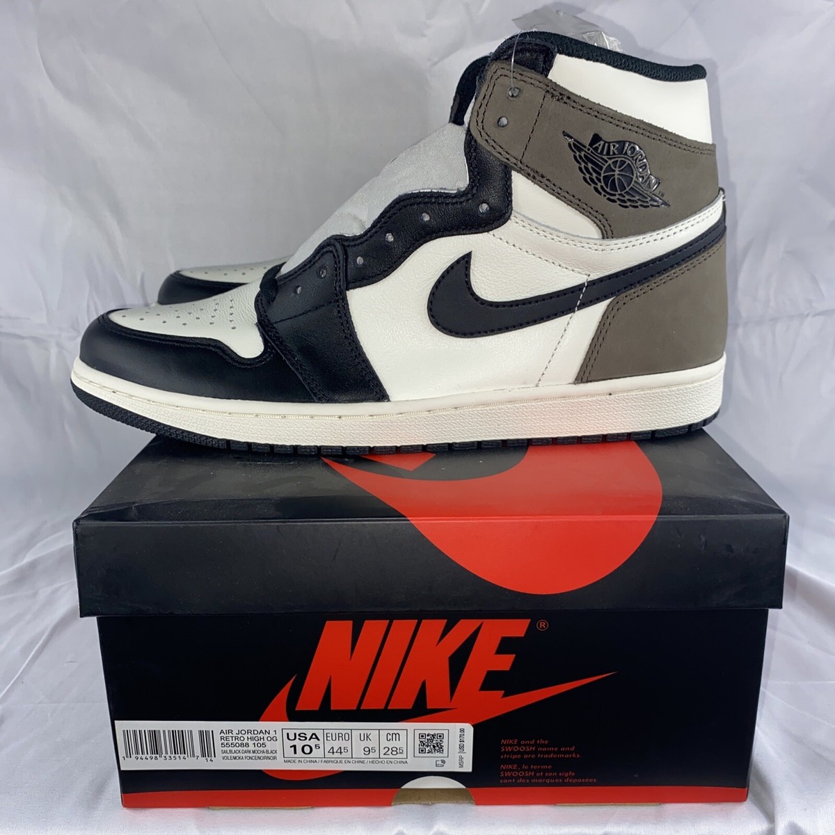 Nike Air Jordan 1 Retro High Dark Mocha Size 10.5 555088-105 | eBay