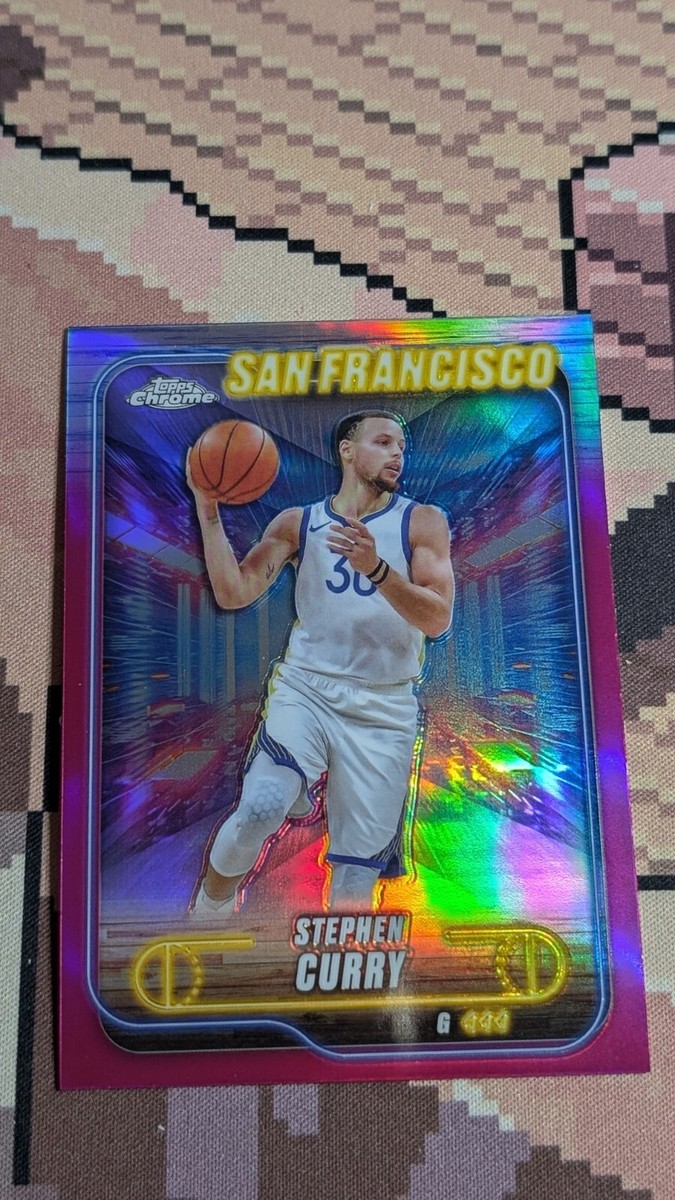 2024-25 Topps Chrome Basketball Stephen Curry #187 Pink Refractor